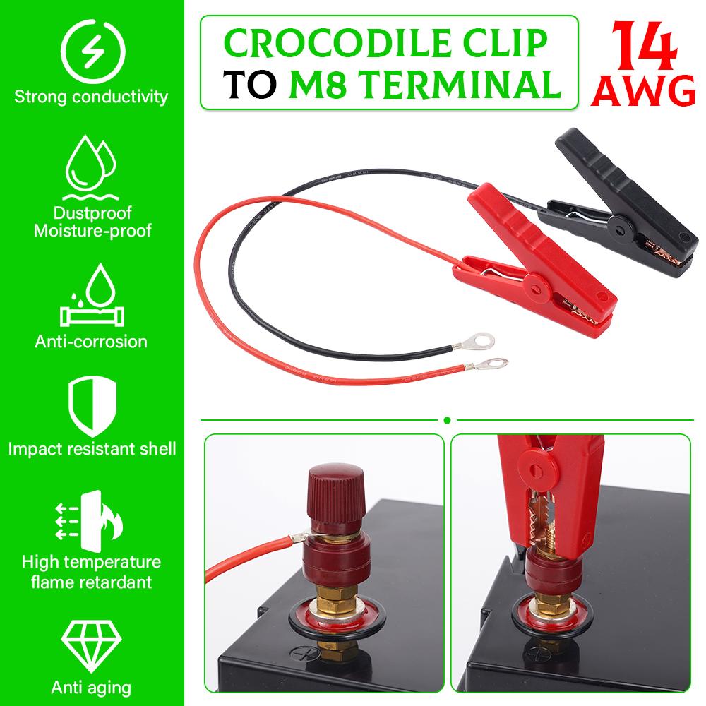 14AWG Предохранитель Крокодил Аккумулятор Для Автомобильного Удлинителя Адаптер Быстрого Отсоединения Отсоединение Для Автомобильного Мотоциклетного Аккумулятора Кабель Зажима