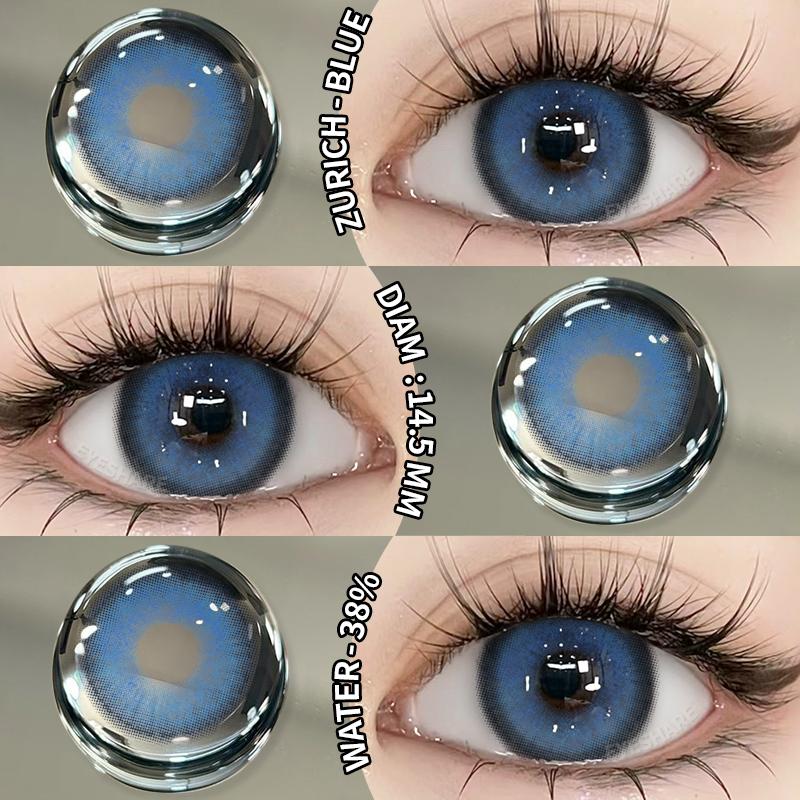 Eyeshare Gray Color Contact Lenses for Eyes Brown Eye Korean Colored Lenses Beautiful Pupil Eye Makeup Colorful Pink Lens 2pcs