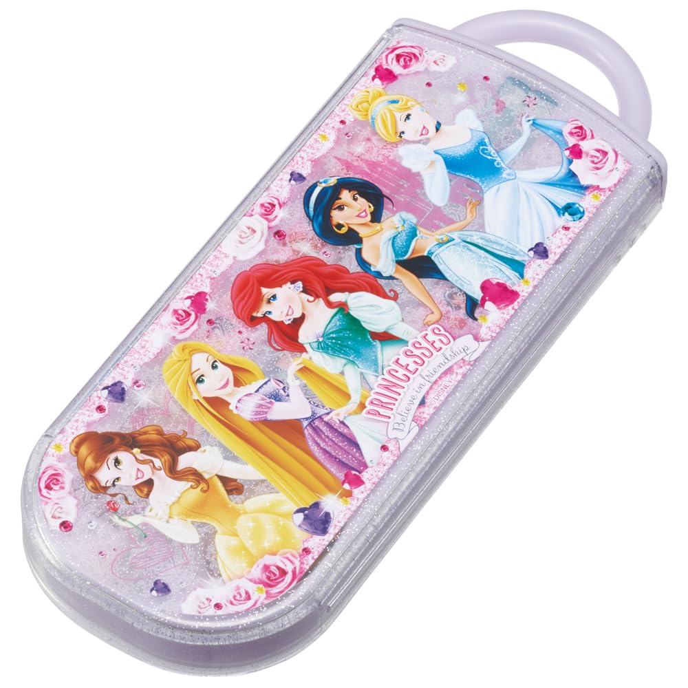 Skater Ланч-бокс Trio Set палочки для еды ложка вилка Disney Princess 24 для детей антибактериальная обработка легко открывается раздвижного типа сделано в Японии
