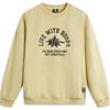 Li Ning Badfive Letter Knit Crew Neck Pullover Long Sleeve Sweatshirt Men Sweatshirt Lotus-Yellow AWDV195-6