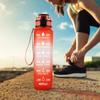 Large Water Bottle With Motivational Time & Removable Strainer, For Fitness, Gym And Outdoor Sports