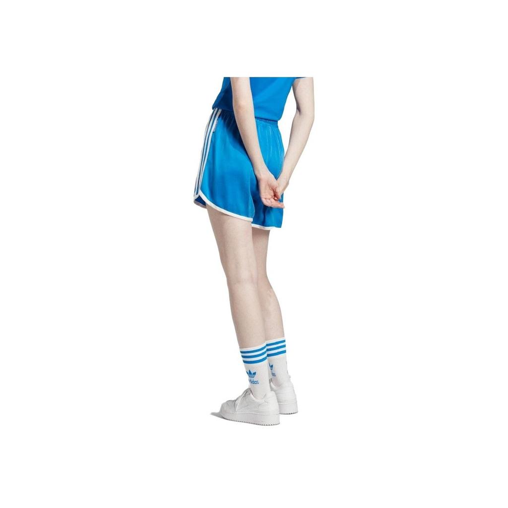 adidas Полосатый принт прямые шорты женские шорты синие IB5798