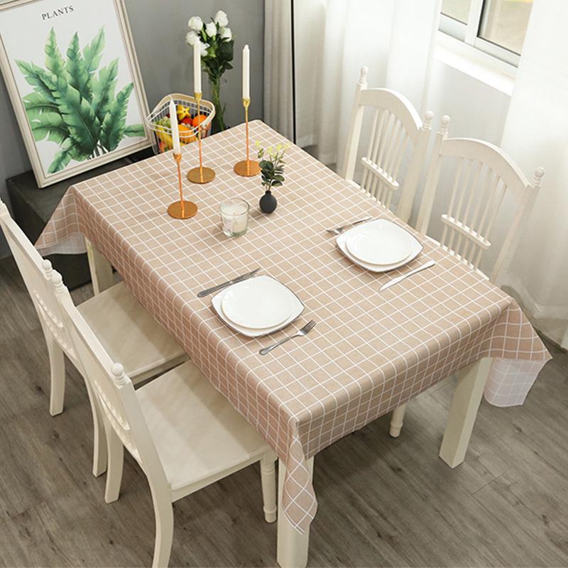 Nordic Style Elk Plaid Coffee Tablecloth – Waterproof, Oil-Proof, Anti-Scald, Easy-Care Table Mat.