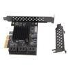 SATA Card 8 Port Support Hot Swappable Boot System Disk PCIE To SATA 3.0 Expansion Board with Short