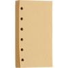 PATIKIL A7 Refill Paper, Unlined Blank Kraft Paper Refillable Paper 6 Hole Filler erts Loose Leaf Paper for 6 Ring Binder, 80 Sheets/160 Pages, Beige