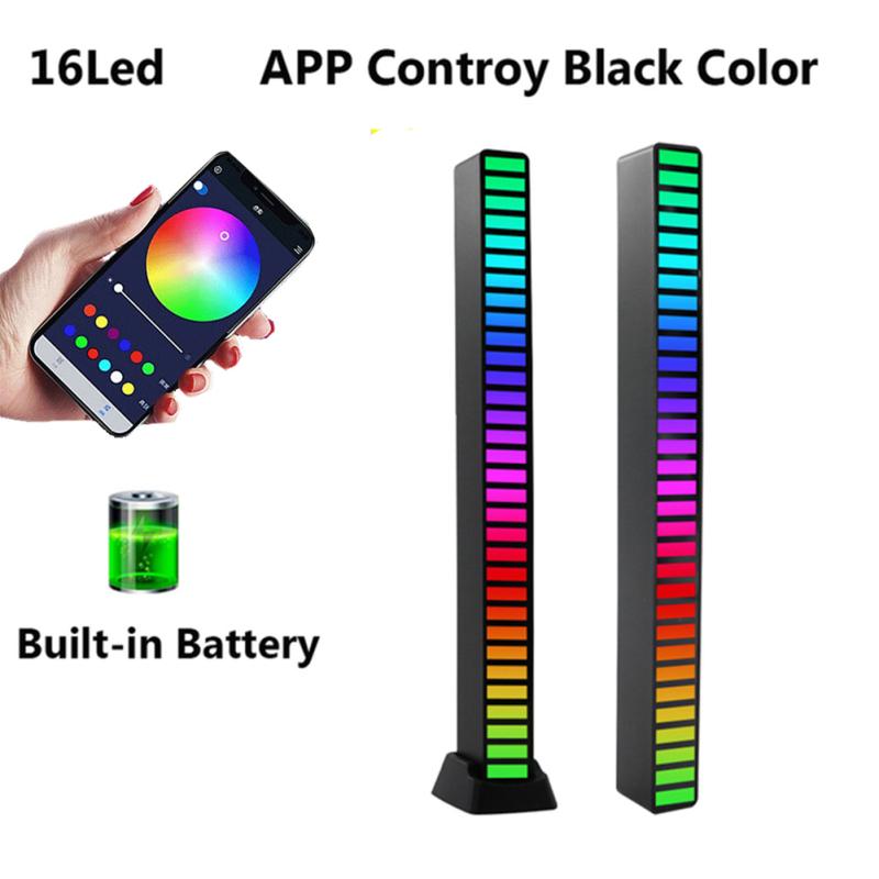 Светодиодная RGB музыкальная звуковая световая панель Bluetooth-совместимое управление приложениями Регулируемая яркость Музыкальный ритм