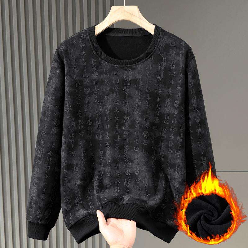 Мода больших размеров 6XL-11XL Осенние толстовки оверсайз для мужчин Одежда Толстые Теплые с подкладкой из искусственного флиса Топы с длинным рукавом Повседневные мужские пуловеры