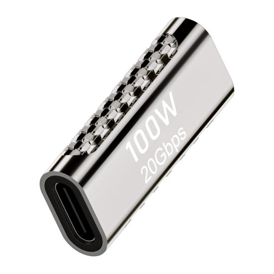 Yousheng Адаптер USB C OTG из цинкового сплава, Type-C Female на Male, Зарядное устройство 20 Гбит/с, 100 Вт PD Быстрая зарядка и Синхронизация данных, Конвертер для телефона, ноутбука, планшета