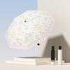 Folding Automatic Flower Printing Umbrella Portable Foldable Umbrella  Sun Protection