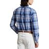 Polo Ralph Lauren SS22 клетчатая рубашка на пуговицах с длинным рукавом, приталенная рубашка, мужские рубашки, синяя MNPOWOV16822346