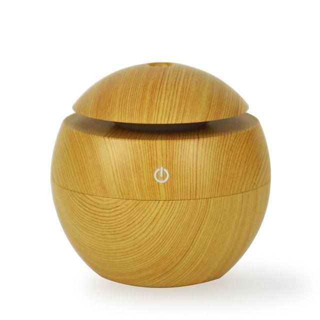 130ML Air Humidifier Ultrasonic USB Aroma Diffuser Wood Grain LED Night Light Electric Essential Oil Diffuser Aromatherapy Home