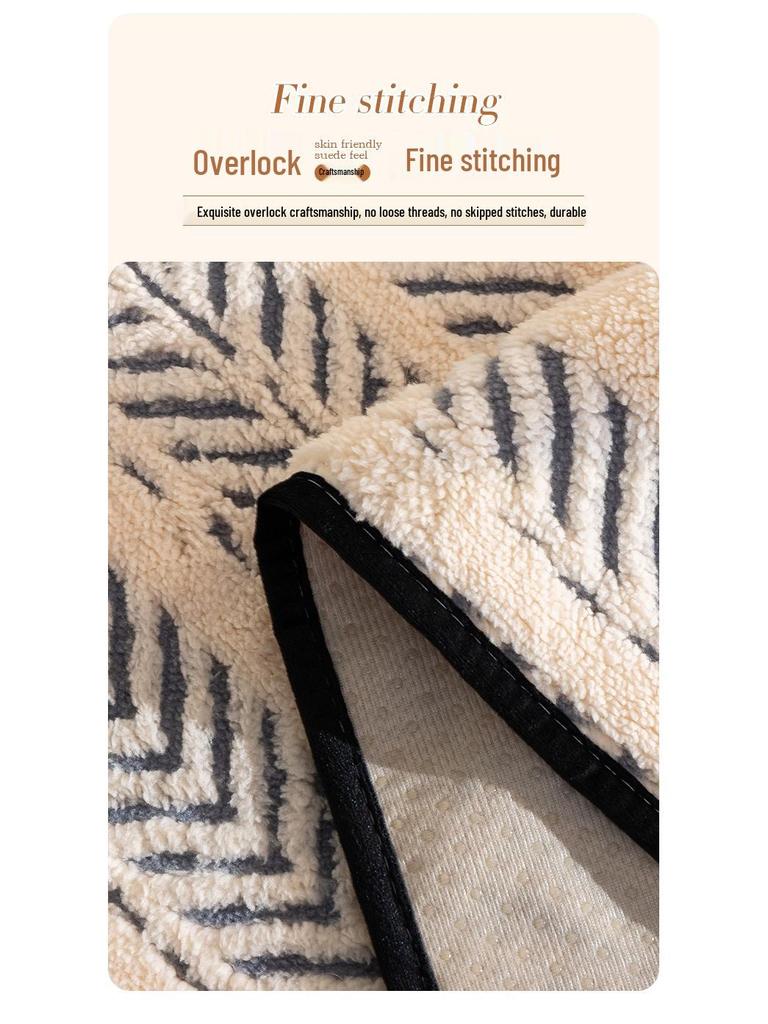 Плюшевая подушка для дивана: Новый стиль Осень/Зима 2025, Нескользящий чехол из кожи и ткани для четырех сезонов, Легкая роскошь, Высококачественный комплект одеял