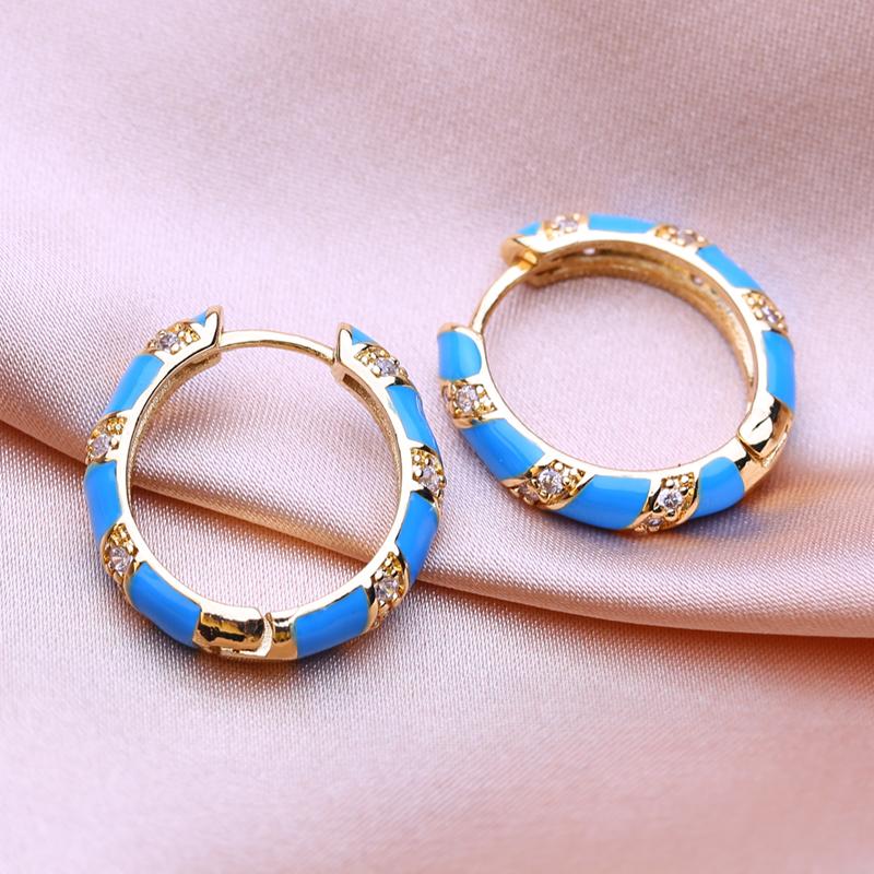 KNIKOO Round Clip Earrings For Women Fashion Hoop Earrings Jewerly For Wedding Party Gifts Cubic Zirconia CZ Earrings