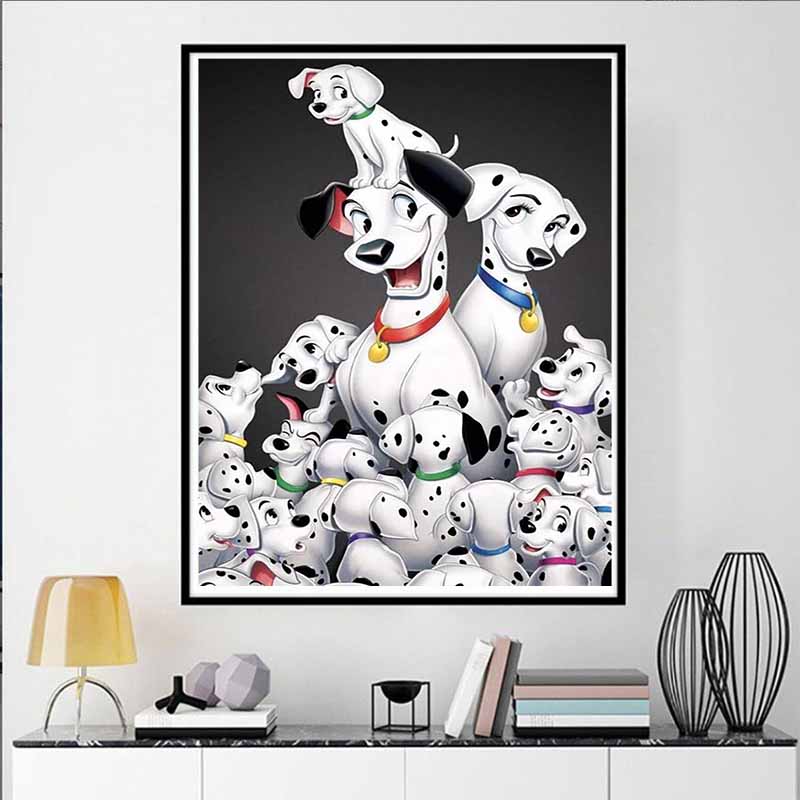 Disney Diamond Painting 101A Family Portrait of Dalmatians  Rhinestone 5D Mosaic DIY Cross Stitch Gift Home Decor