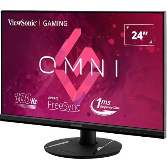 ViewSonic VX2416 Full HD Gaming Monitor Blue Light Warranty and Backlight 24-inch (IPS, 100Hz, 1ms, HDMI, DP, Flicker-Free, Reduction, 3-Year (Panel