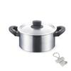 20cm Pot with Gas and Induction Made In Includes Original Tag J-kitchens Double-Handled Anti-Roll Lid, Compatible, Japan,