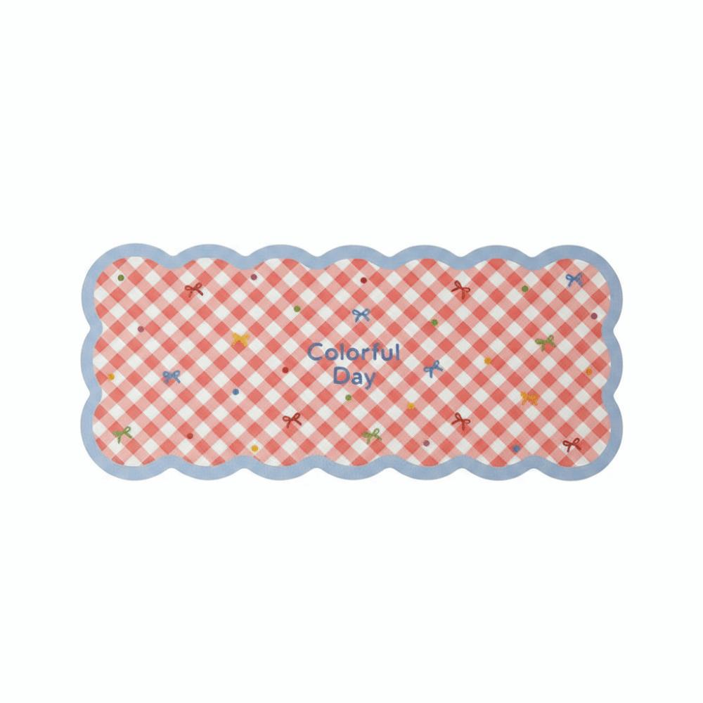 Gingham Mouse Pad Cute Table Blotter Table Cushion Desk Mat Students