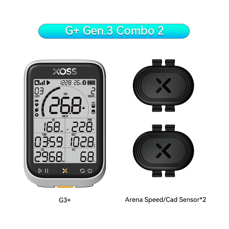 XOSS G+ Gen.3 Велокомпьютер GPS Беспроводной Цифровой Велосипедный Компьютер ANT+ Каденс Скорость Умный Велосипедный Одометр Освещение Подключение