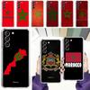 Чехол для телефона Samsung Galaxy S26 S25 S24 S23 S22 Ultra S20 S21 FE 5G Plus Мягкий прозрачный чехол Флаг Марокко Футбол