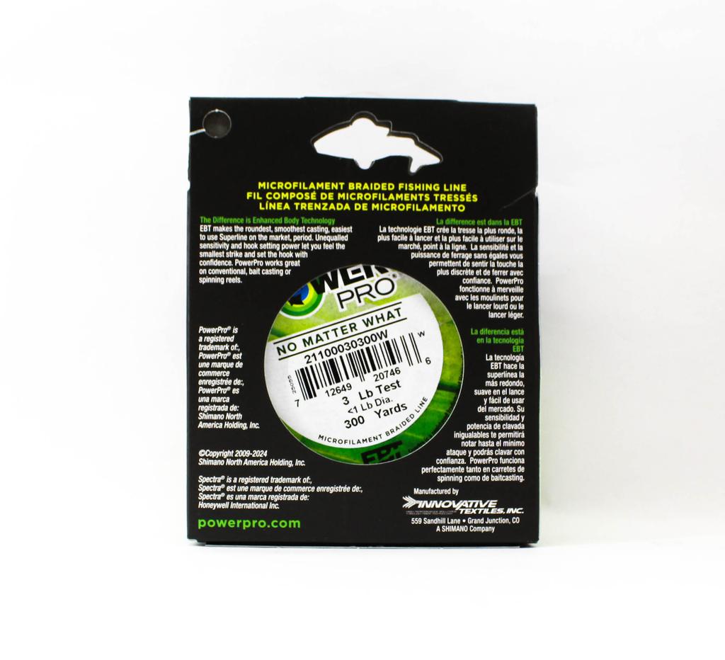 POWER PRO Braided Spectra Line 3lb X 300yds White (7466)