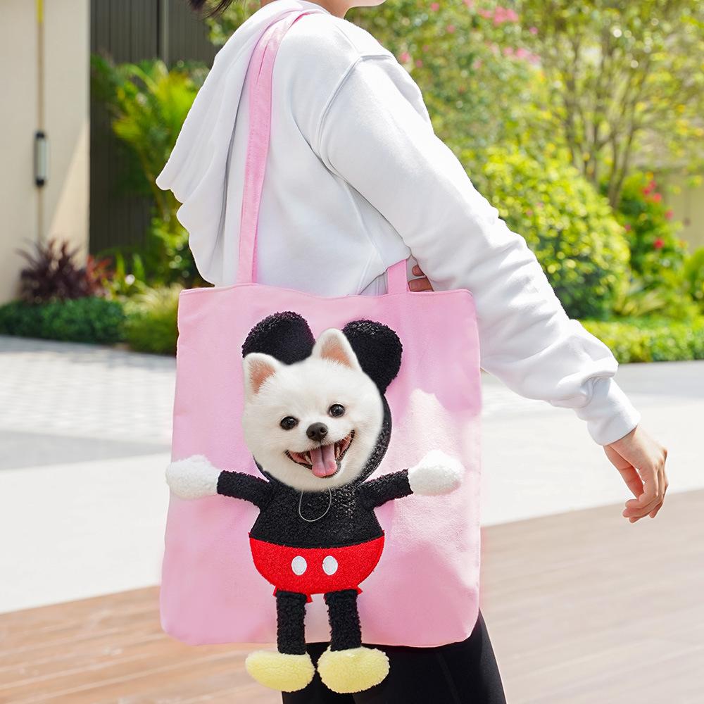 Pet Out Bag Cat Bag Crossbody Portable Cat Bag Small Dog Shoulder Bag Supplies Cartoon
