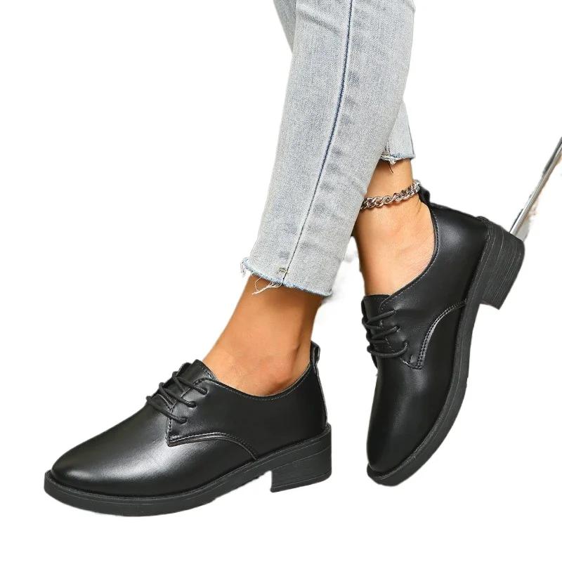 Женская обувь 2024 года, модные женские туфли на высоком каблуке с перекрестной шнуровкой, горячая распродажа, однотонные повседневные туфли-лодочки для женщин, новые туфли на каблуках больших размеров для женщин, Zapatos