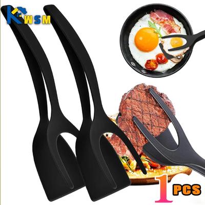 Многофункциональная лопатка для жарки стейка, зажим 2-в-1, нейлоновая лопатка, зажим для еды, лопаточка для жарки, зажим для омлета, откидная лопатка