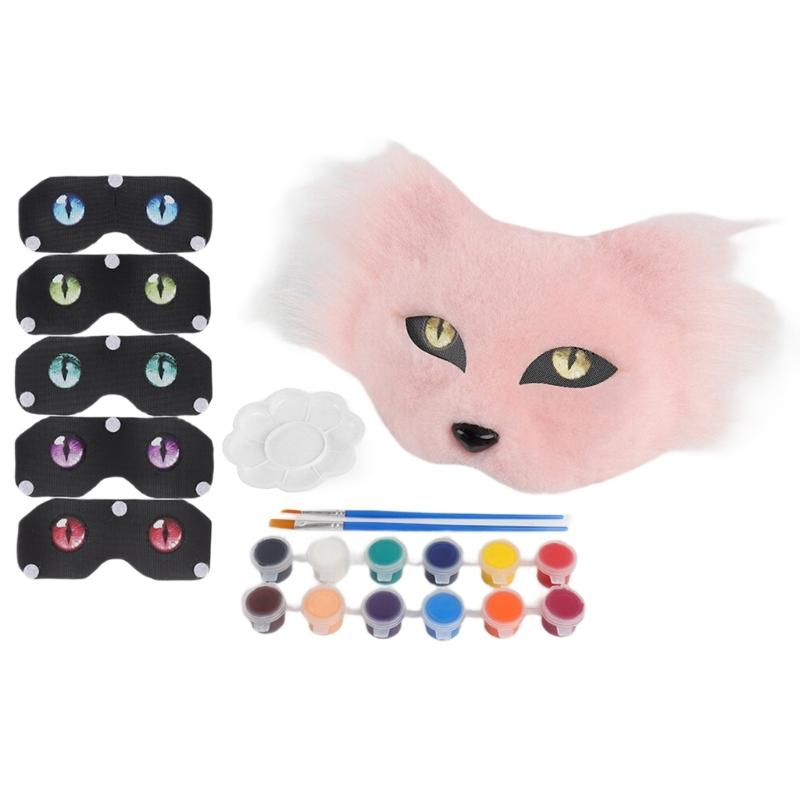 Flexible Mask With Plush Tail DIY Crafting Supply Costume Accessory For Costume And Creative Dressing Up Event
