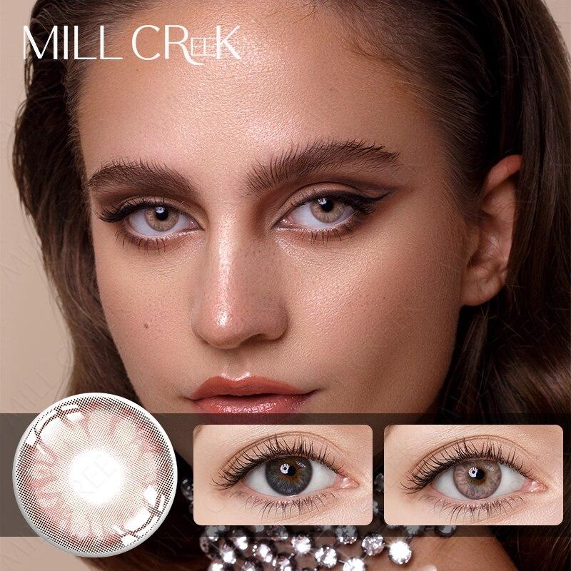 Фиолетовые контактные линзы для близорукости. Фиолетовые контактные линзы 14,0 мм. Цветные линзы с диоптрийной корректировкой глаз по рецепту. Ежегодно, 1 пара.(2 куска)