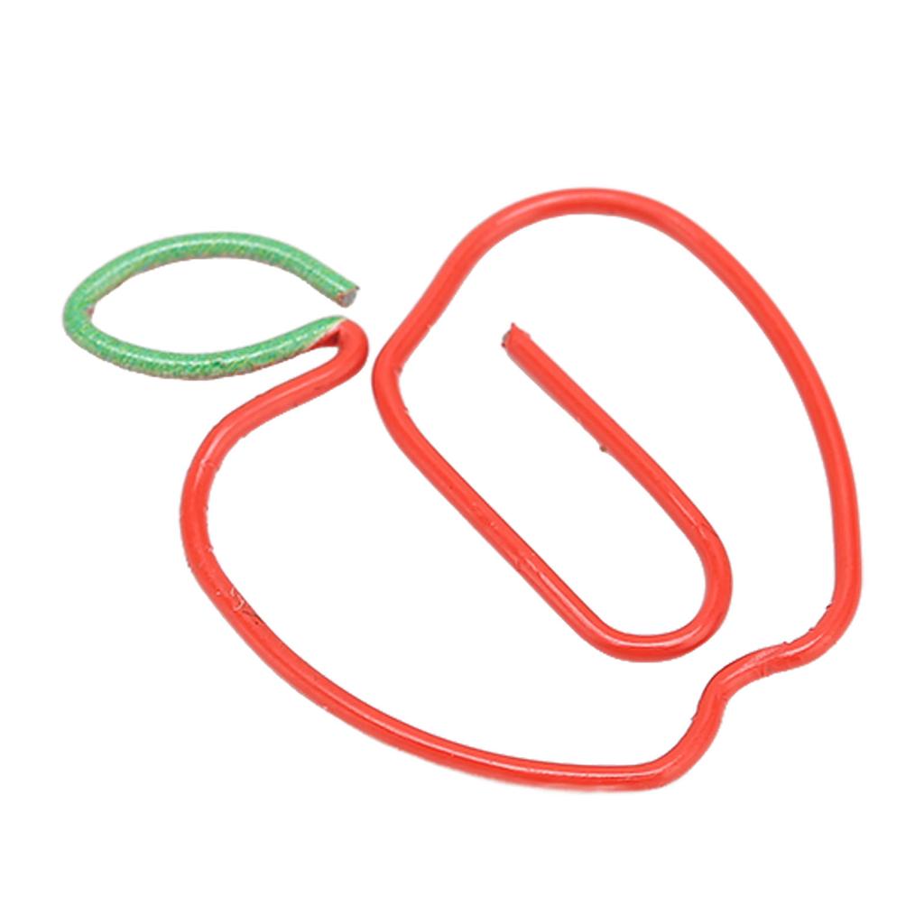 100 шт. милые скрепки для бумаги с антикоррозионным покрытием, предотвращающим скольжение, декоративные скрепки в форме фруктов для