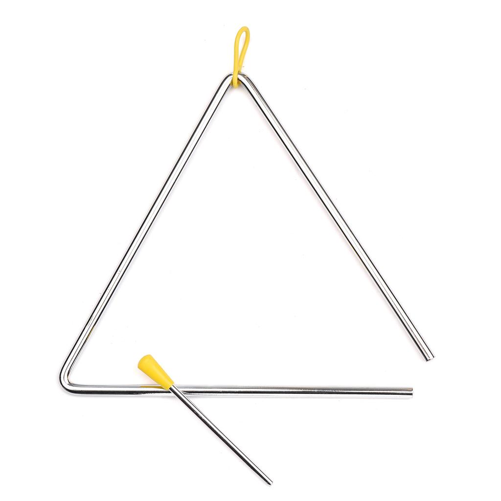 8 Inch Triangle Bell Triangolo with Metal Mallet Idiophone Steel Percussion Children Toddle Kid