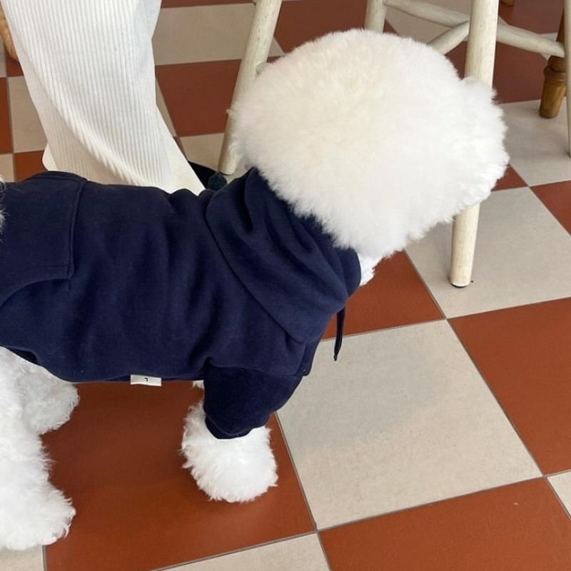 Autumn Warm Dog Hoodies Soft Plush Dog Clothes Letter Print Puppy Sweatshirts Fashion Cat Pullovers Pet Hoodies Poodle Outfits