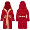 Kids Boxer Cosplay Uniform Set Costume Hooded Cloak Robe Boxing Fight Gown Role Play Outfits Halloween Carnival Party