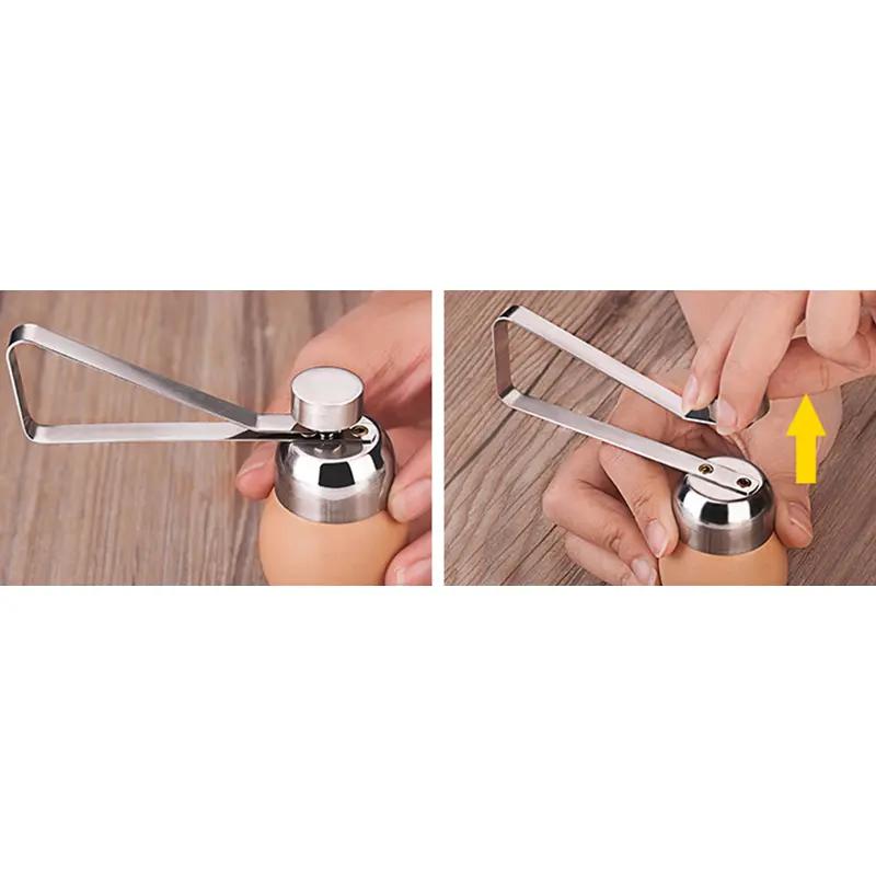 1 шт. Яйцерезка из нержавеющей стали - Легкий инструмент для открывания яиц для сырых, всмятку и сваренных вкрутую яиц - Кухонный инструмент для удаления яичной скорлупы