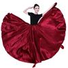 360 Shining Satin Long Spanish Skirt Swing Dancing Skirt Belly Dance Skirt Sun Skirt Colors