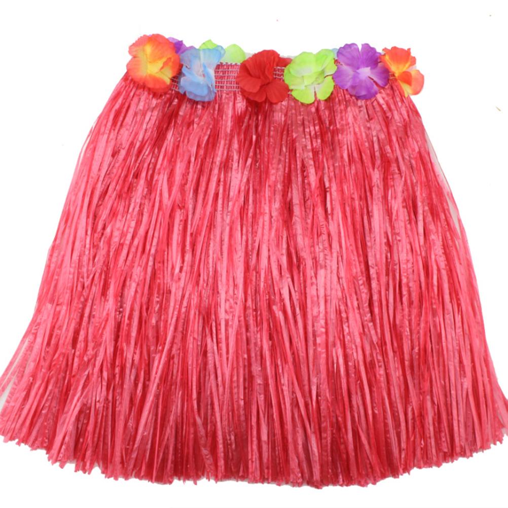 Гавайская юбка-трава Юбка-хула Костюм Лей Луау Вечеринка для танцев Пляжное платье