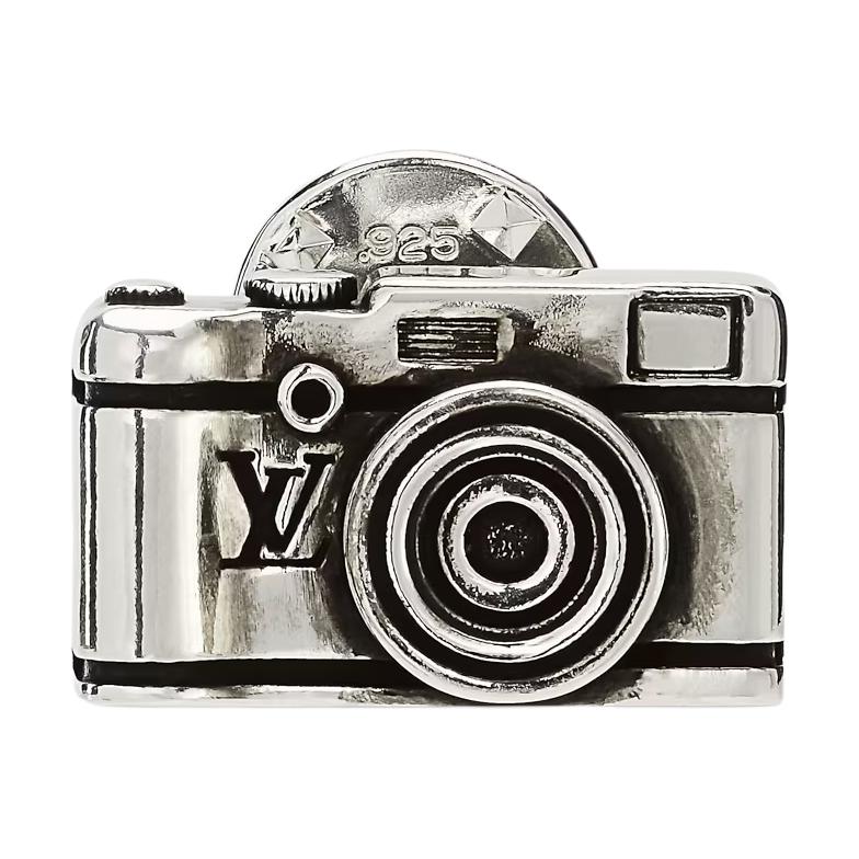 Louis Vuitton Camera Shaped Design Brooch Men accessories Silver M04485