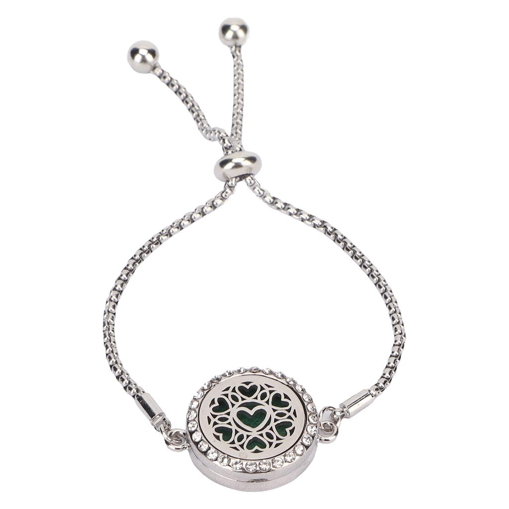 Браслет-диффузор для ароматерапии, полый, из нержавеющей стали, регулируемый, с эфирными маслами, браслет для духов