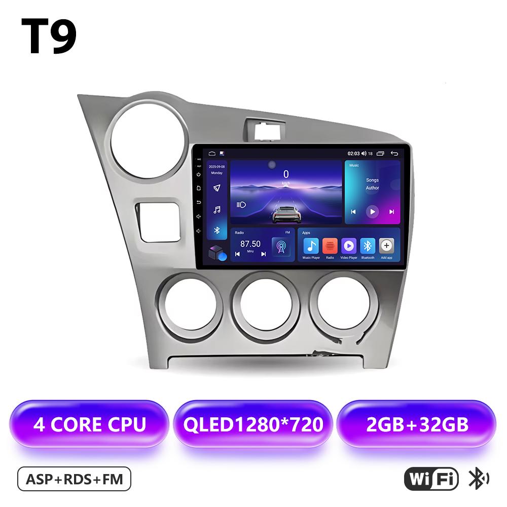Pour Toyota Matrix 2 E140 2008 2009 2010 2011 2012 2013 2014 Autoradio Android 16 Carplay Lecteur multimédia vidéo Stéréo de voiture RSD