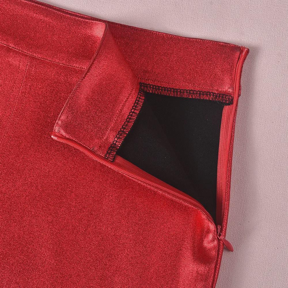 2024 Осень Slim Fit Прошитая PU Кожаная Юбка С Разрезом