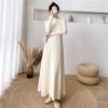 Solid Color Knitted Dress Autumn and Winter New Sweater Dress Fashion Long Sleeve Turtleneck A Word Long Dress
