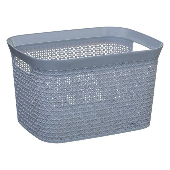 5five - Panier En Plastique 25l "scandinave" Gris