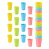 Stackable Plastic Cups for Brushing Teeth and Rinse (4 Colors, 16 Cups) by