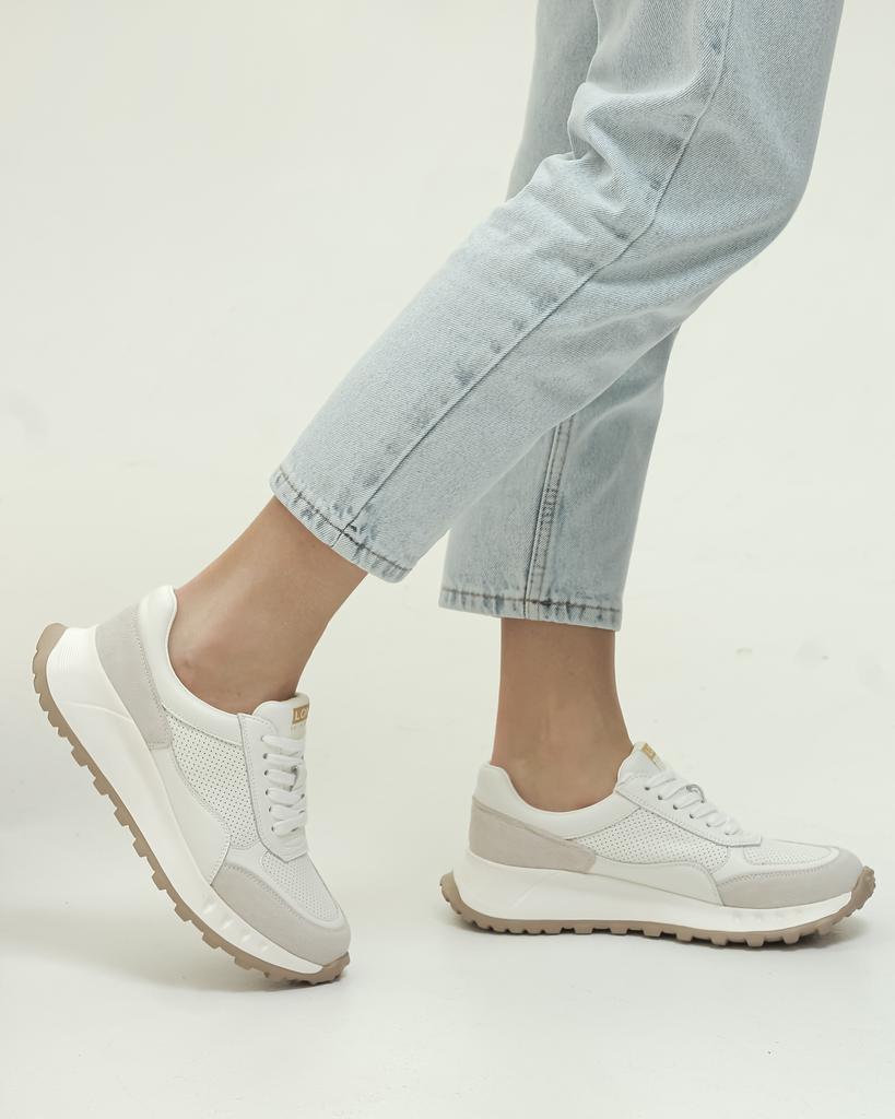 Кроссовки весенние Lonza 185136 36 белые кожа