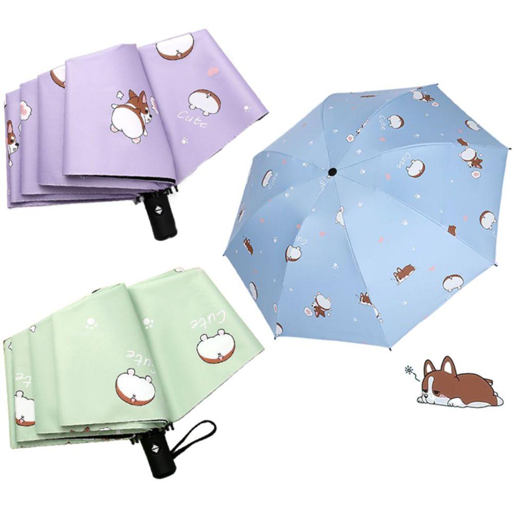 8 Fold Automatic Umbrella Thickened UV Protection Sun Umbrella Dual Use Protection Rain Proof Pocket Parasol Outdoor Use