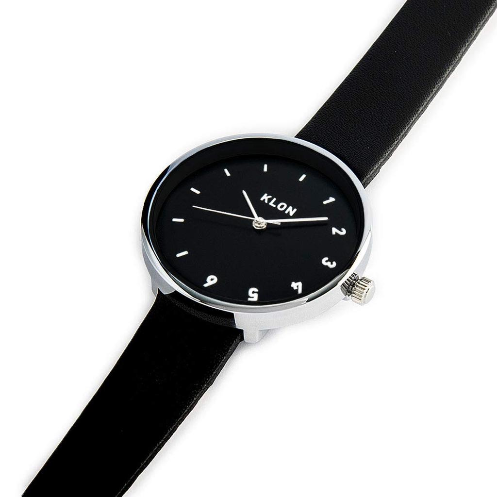 Klon Connection Elfin First Black 38mm Watch Stylish and Simple for Men and Women Watch, Surface, (First Only),