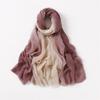 Women Gradient Cotton Linen Scarf Summer Girl Colors Patchwork Sunscreen Scarves Soft Shawl Foulard Viscose Wrap Shawls New