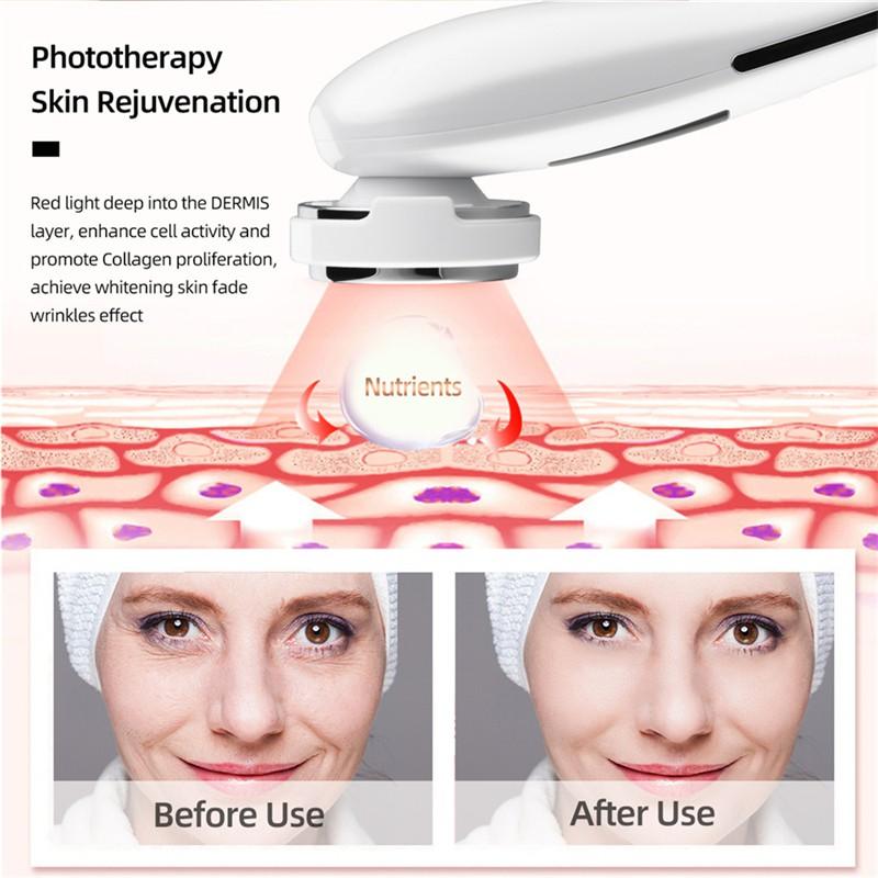 BY2 5в1 устройство для красоты лица светодиодный фотон EMS лифтер для лица укрепляющий кожу против старения против морщин косметический инструмент