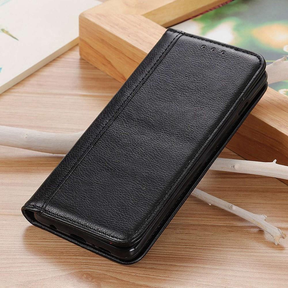 Flip Case for Xiaomi Poco F6 Pro, Split Leather, Black