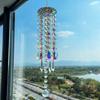 Garden Colorful Wind Chime Metal Crystal Wind Chime Colorful Glass Hanging Decoration Garden Room Hanging Decoration Friend Gift